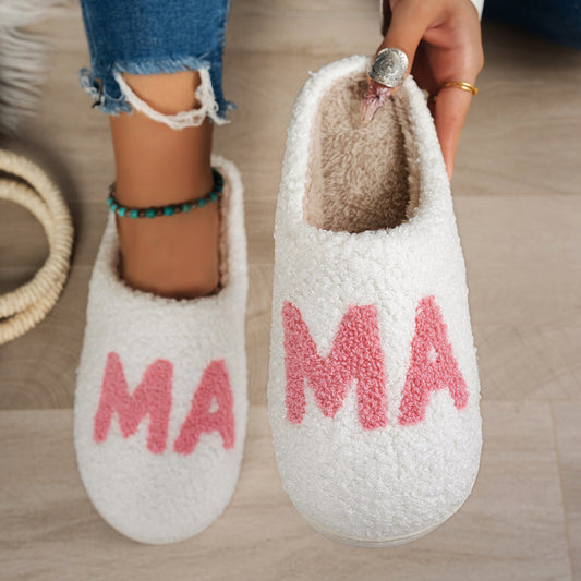 MAMA - Christmas Gift Plush Cotton Slippers